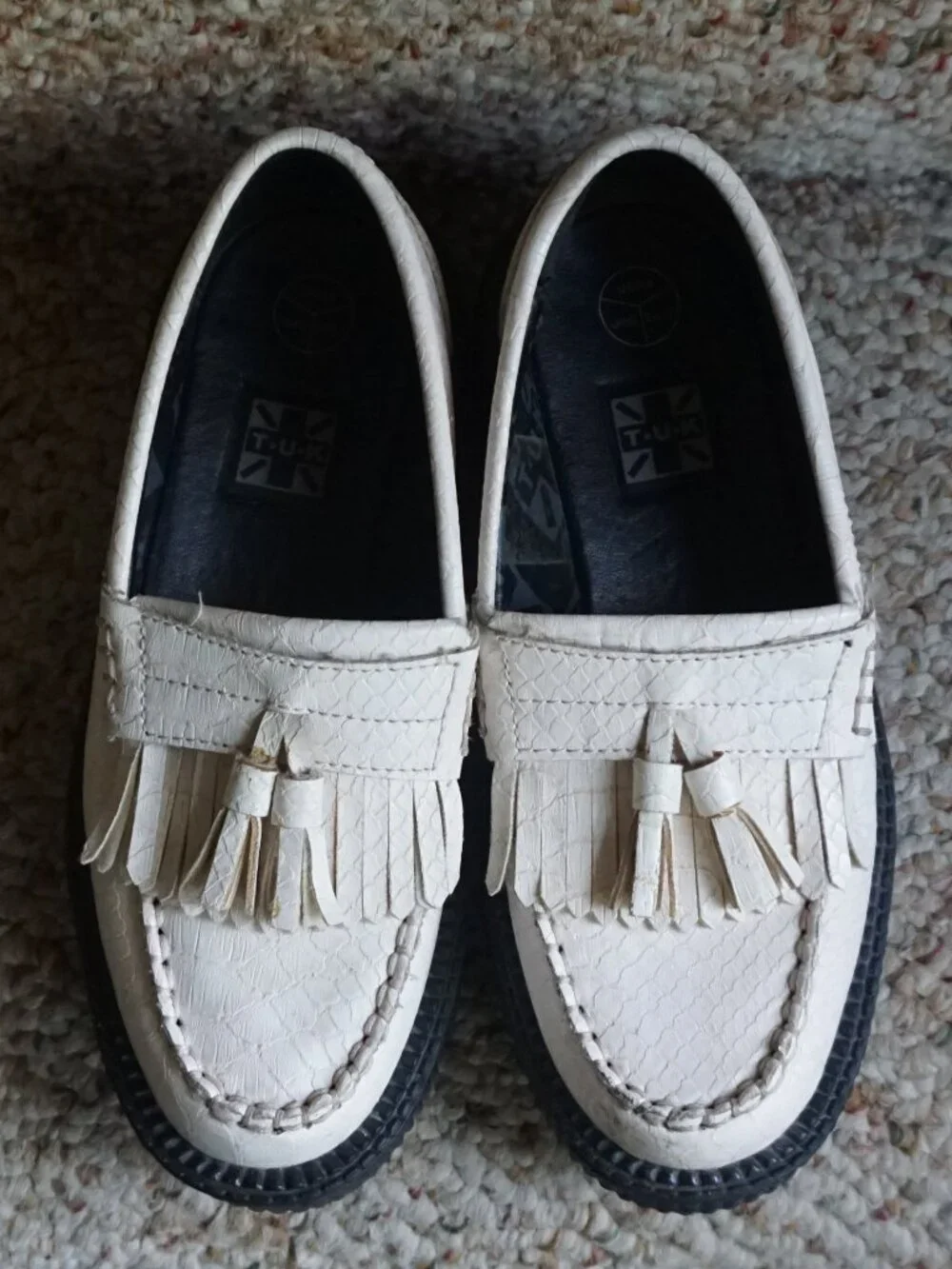 T.U.K. Vintage Creeper Loafers Light Pink EU 37 6.5